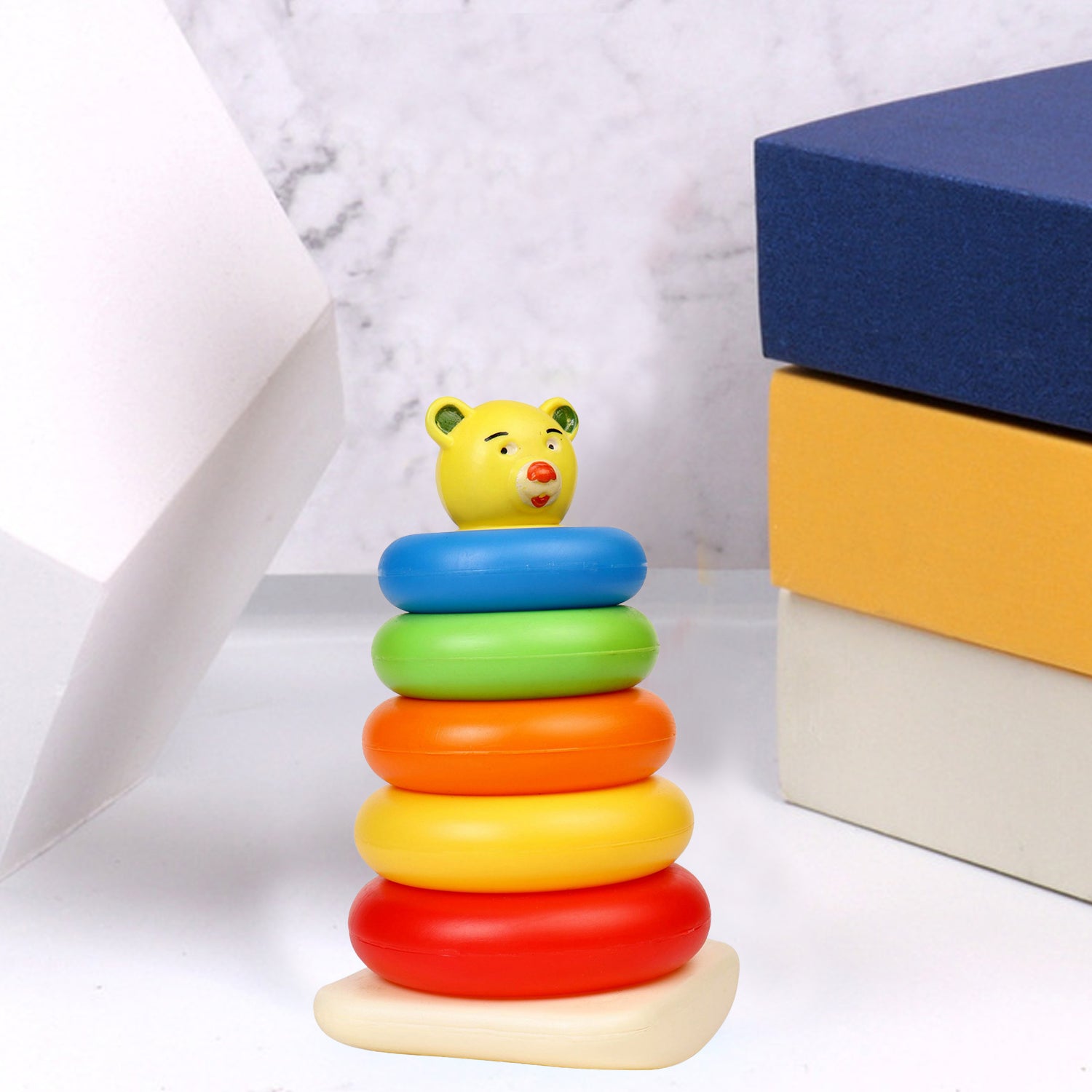 Plastic teddy stacking rings toy for kids. Plastic teddy stacking rings toy for kids.